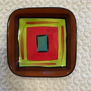 GAIL Pittman Brio Pattern Southern Living At Home 5 5/8” Square Appetizer Plate